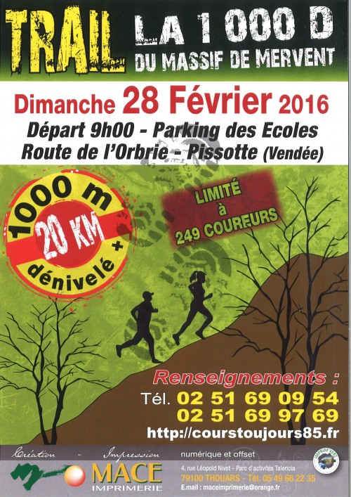 1000 D du Massif du Mervent – 2019