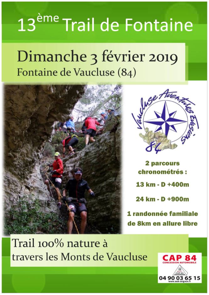 Trail de Fontaine de Vaucluse – 2019