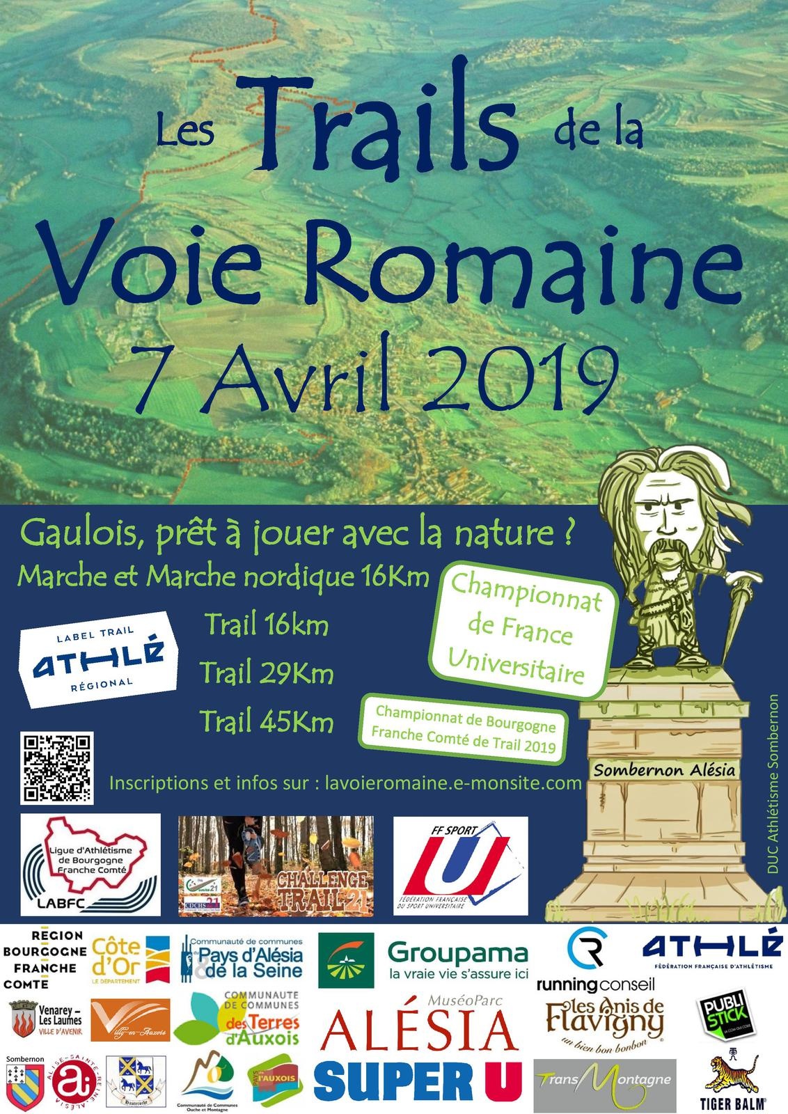 Trails de la voie romaine sombernon – alésia